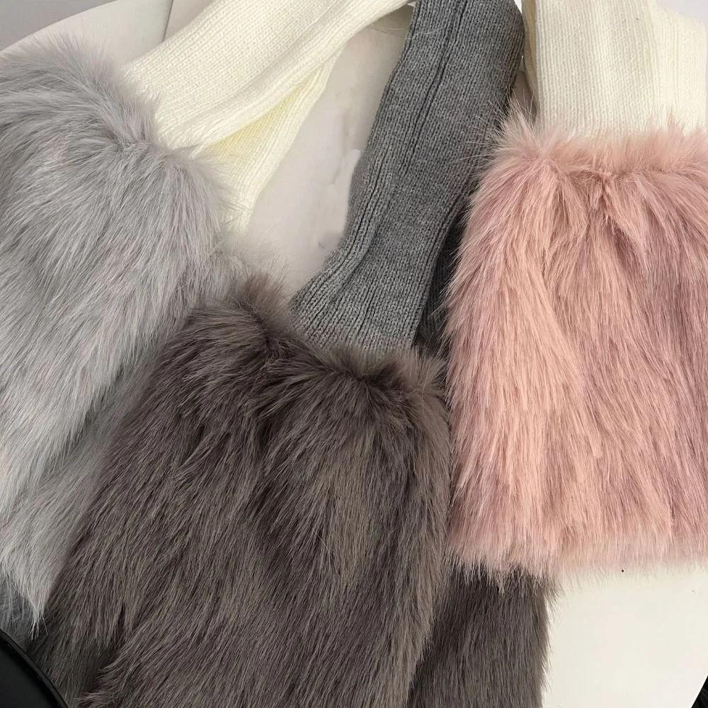 Foot Cover Winter Leg Warmers Y2K Plush Leg Coverings Soft Long Stockings Accessories