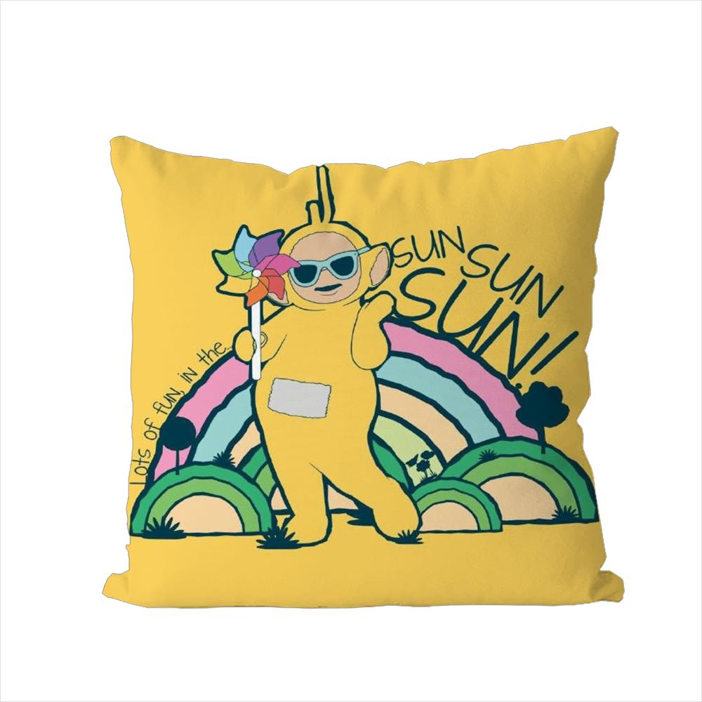 Cute TTeletubbies Pillow Case For Car Sofa Decorative Home Doublesided Print Plush Square Throw Pillow Cushion Cover