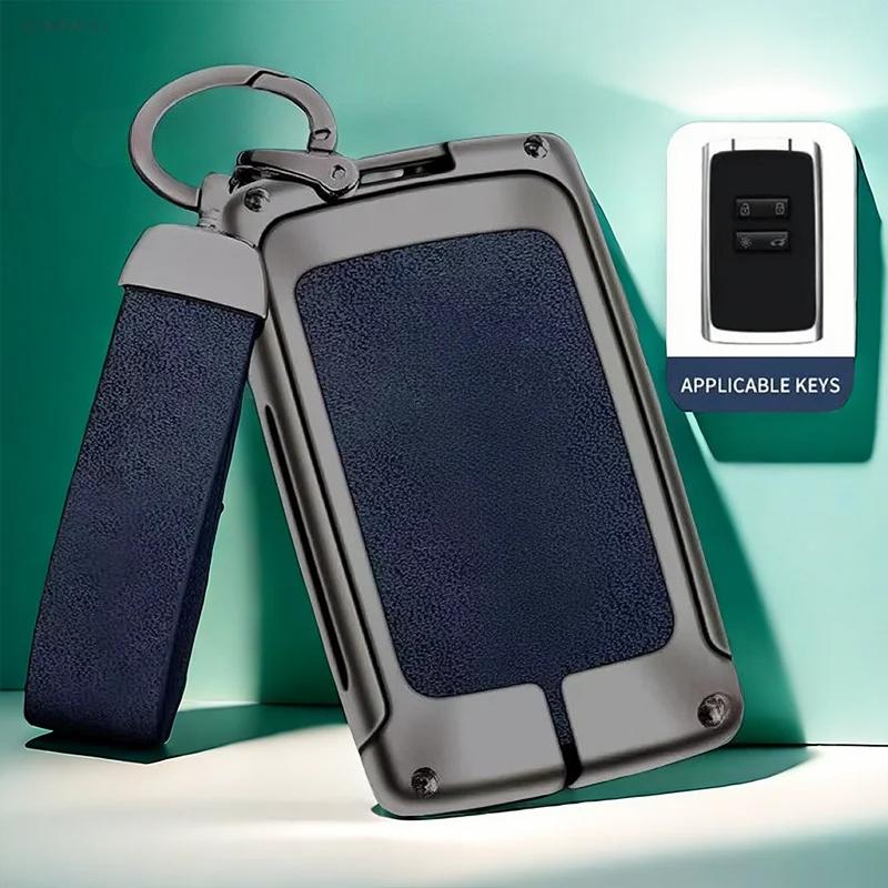 Автоматический чехол-сумка для ключей из ТПУ и цинкового сплава с логотипом Renault Duster, брелок для ключей автомобиля, металлическая оболочка для ключей автомобиля, аксессуары для декора салона автомобиля