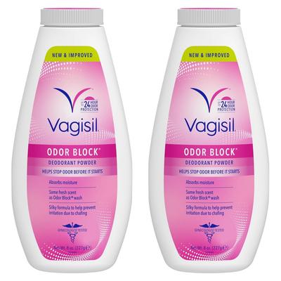 Vagisil Дезодорирующая пудра для блокировки запаха 227 г 2 шт.