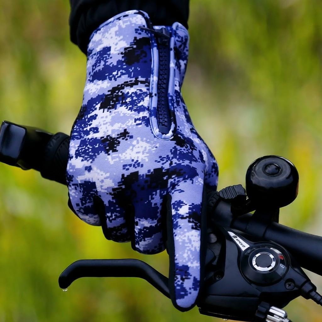 Zipper Winter Running Gloves for Men Women Thermal Hand Warmers Gloves Skiing Hiking Motocycling Cycling