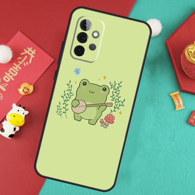 Лягушка Скейтборд Милый Кавайный Чехол Для Samsung Galaxy A17 A55 A35 A15 A32 A52 A13 A33 A53 A14 A34 A54 A06 A16 A26 A36 A56