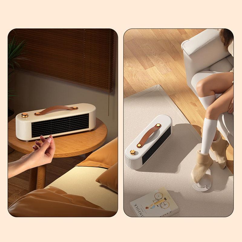 Мини бесшумный портативный настольный бытовой энергосберегающий PTC керамический космический воздуходувка горячего и теплого воздуха с ручкой для офиса и дома