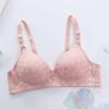 Sexy Women Thin Push-up Bra Adjustable Shoulder Straps Dot Print U-Shaped Beauty Back Wireless Anti-sagging Brassiere