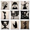 New Black White Style Wonder GirlSofa Pillow Case Elegant Lady Miracle Beauty Portrait Noble Mind Gorgeous Ideas Cushion Cover