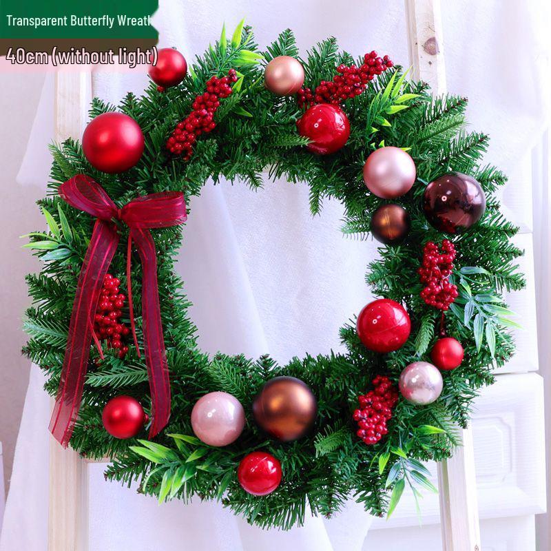 Рождественский венок кольцо из ротанга: 50/60/80СМ Подвеска на дверь и 2,7М Ротанговая гирлянда для украшения дерева/окна