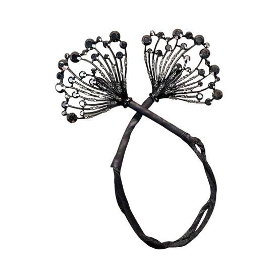 Hair Bun Maker Flower Fishtail Rhinestone Feather Hair Curler Deft Bun Twister Long Hair Fast Snap Roll Tool Women Hair Styling Accessories