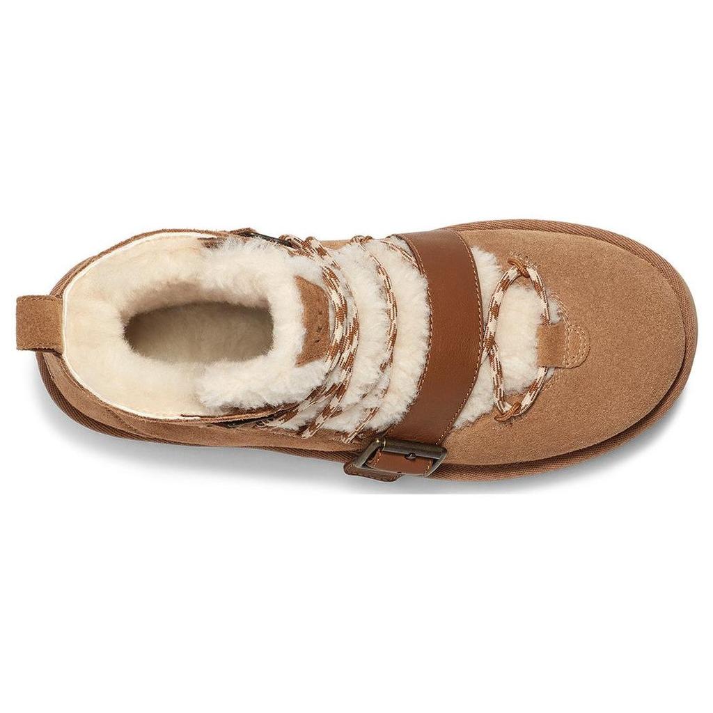 UGG Замшевые полусапожки со шнуровкой и круглым носком, женские, коричневые 1153510-CHE