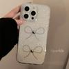 Glitter Bow Suitable for Apple 16 Mobile Case 15 Three Dimensional Beads IPhone 13pro Max Niche 11