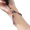 Amethyst Beaded Wristlet Phone Charm: Elegant Women's Accessory