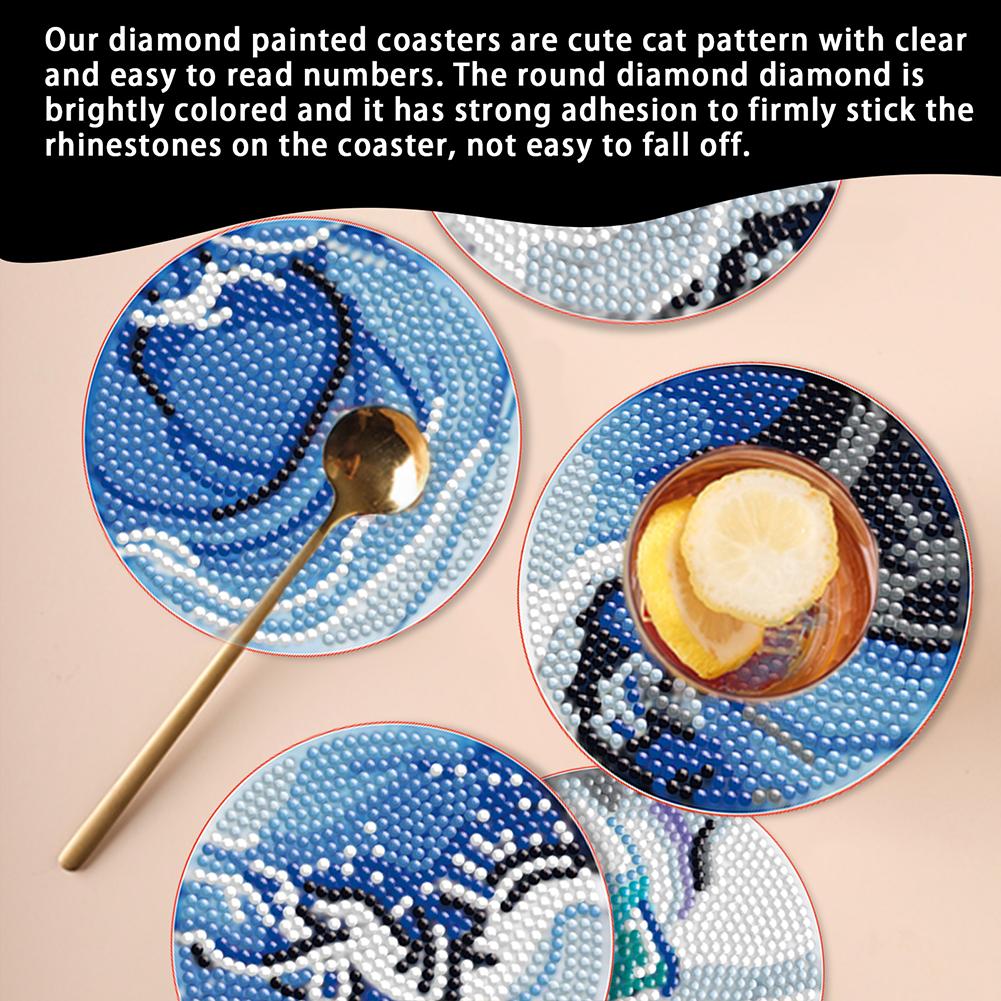 6 шт. Алмазная мозаика Подставки Свежая зелень Алмазная живопись Наборы подставок Мандала Деревянные для взрослых Детей Начинающих Подарочные принадлежности