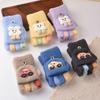 Windproof Half Finger Flip Gloves Warm Toddler Warm Gloves Cute Children Cartoon Gloves  Baby
