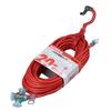 Hataya SX-203-R 2-Pin Indoor Extension Cord, 100V, 20m Cord, 2.0mm Diameter, 3 Outlets, Dustproof Caps, Built-in Pilot Light, Exband, for Home,