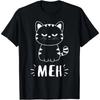 Meowy Cat Lovers Women Girls Meh Cat - Funny Cat T-Shirt Graphic T Shirts Men Clothing Streetwear Camisas