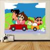 CCrayon SShinchan Tapestry Wall Hanging Printed Polyester Tapestry INS Decoration Wall Decor