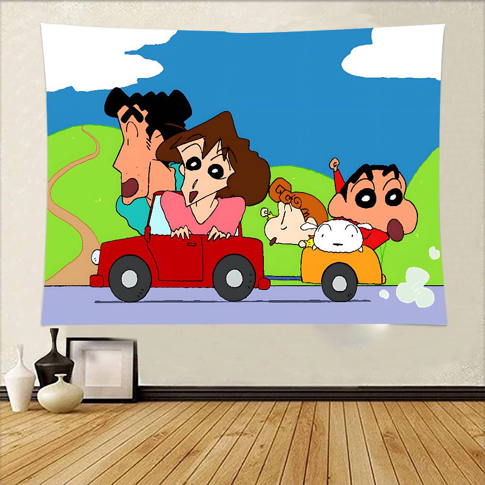 CCrayon SShinchan Tapestry Wall Hanging Printed Polyester Tapestry INS Decoration Wall Decor