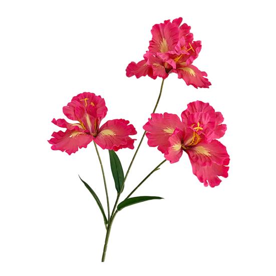Iris Artificial Flower Realistic Faux Iris Flowers 33" Soft Fabric Indoor Outdoor Decor for Wedding Bridal Bouquets Centerpieces