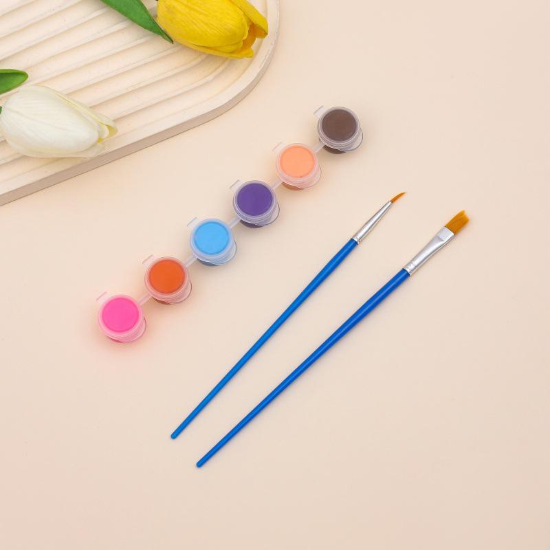 6-Piece Children's Acrylic Paint Set: 12 Colors for Art, Crafts & Plaster Dolls