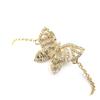 [N1325] - Gold Plated Bracelet 'Papillon Lumière' Golden White