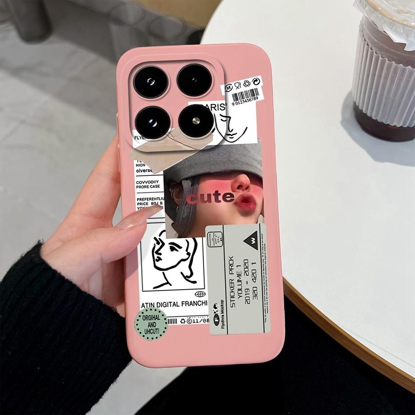 Модный силиконовый чехол для телефона для Xiaomi 17 14 14T 15 15T Pro Poco C71 C75 M7 M8 F7 F8 Премиальный противоскользящий прочный корпус для Xiaomi Capa