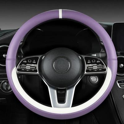 Четыре сезона Простой чехол на руль автомобиля Кожа наппа ПУ впитывающий пот и износостойкий салон автомобиля