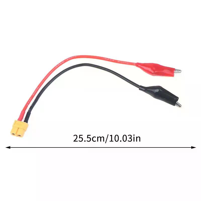 14AWG XT60 Connector Cable with Alligator Clips for SKYRC NC2500 Pro Motor Break-in Tool, Power Test Lead