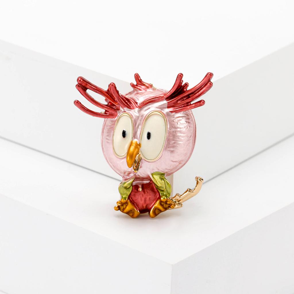 Брошь в виде совы из ветровой стали с рисунком из мультфильма, высококачественный женский корсаж