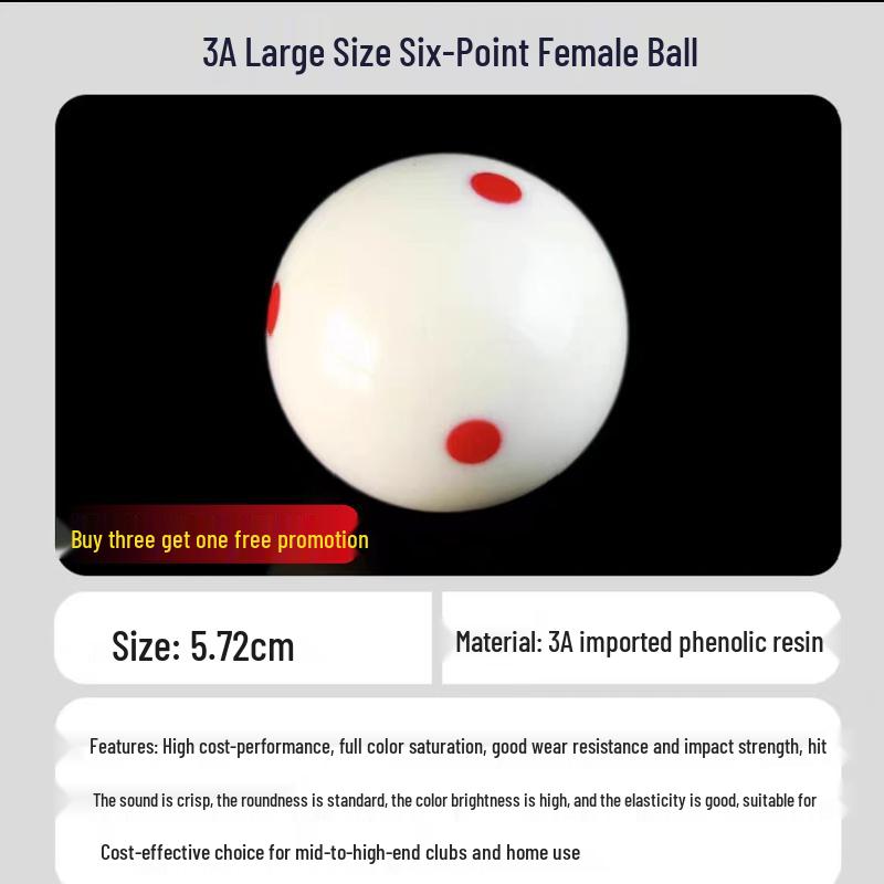 Standard American Billiard 16-Ball Set: Black 8 & 9-Ball with Large Numbers