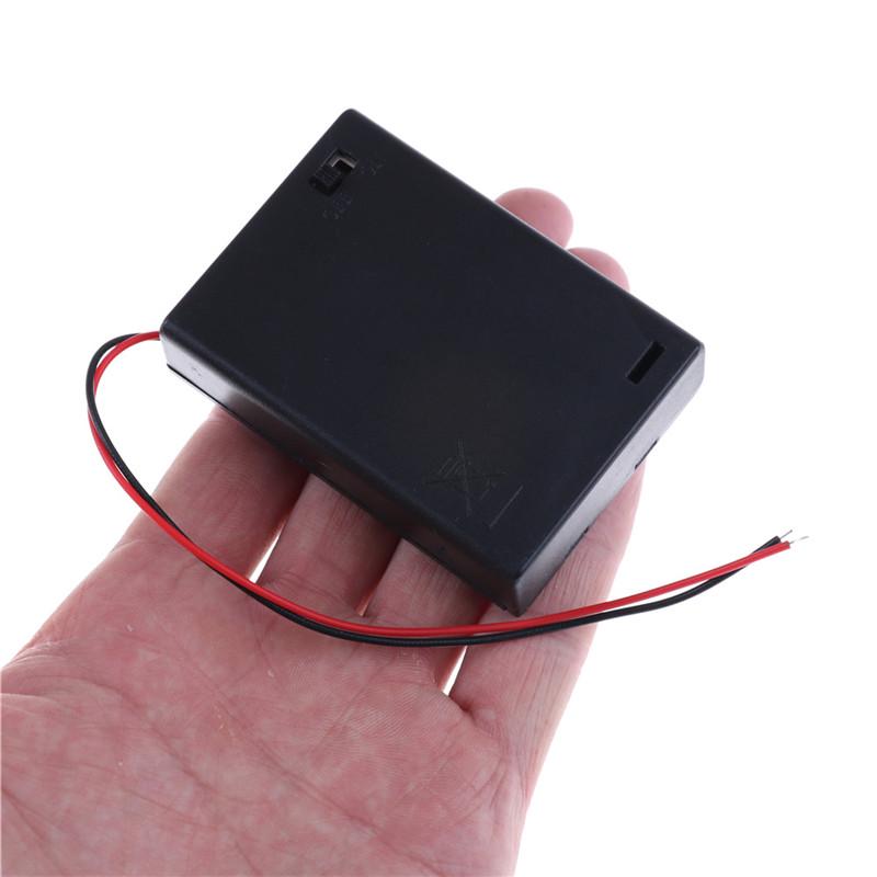 Чехол для батарейки 4,5 В, 3 типа АА, с тумблерным переключателем ВКЛ/ВЫКЛ, крышка упаковки