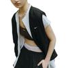 Nike Спортивная одежда Essentials Series Двусторонняя молния Свободный тканый рабочий жилет Женские жилеты Черный Белый FV6311-010