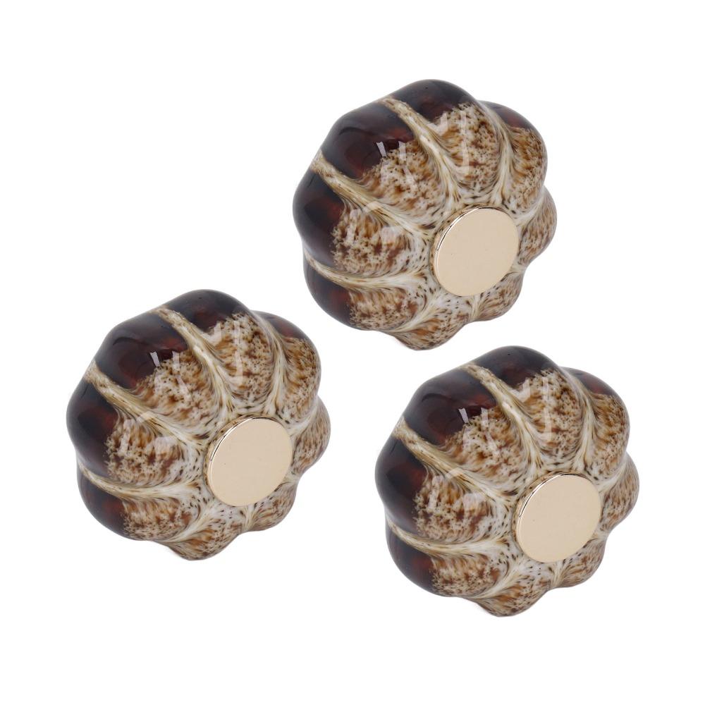 3pcs Gold Pumpkin Cabinet Knobs Durable Pumpkin Pull Handles Classical Pumpkin Door Pulls Cabinet
