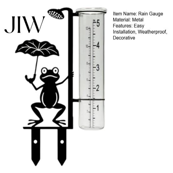 Metal Rain Gauge for Outdoors Garden Frog Gauge, Holding Umbrella Stake, Lawn And Yard Accessory Decorative Measurement Outdoor Decor