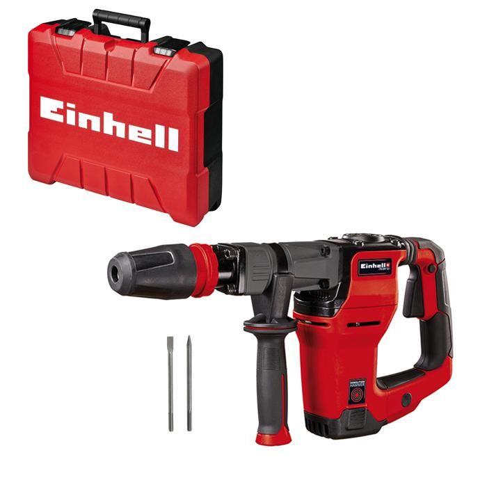 Einhell Marteau Démolisseur TE-DH 12 (1050W, 12J, Frappe: 4100 trs/min) Livré en Coffret avec Burin Pointu et Burin Plat