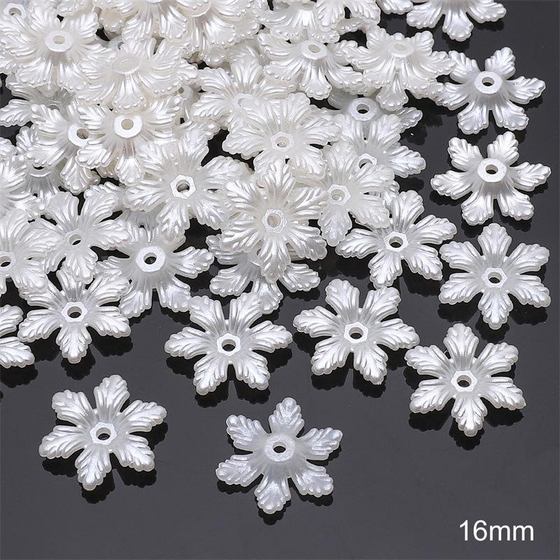 Handmade ABS Imitation Pearl Spacer Beads: Petal Design for DIY Bracelets, Necklaces, Earrings, and Clothing