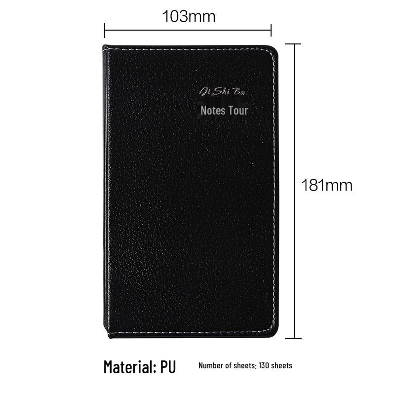 Компактный черный корейский набор дневников-тетрадей