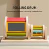 Wooden Sensory Drum: Montessori Color Recognition & Hand-Eye Coordination Toy for Infants