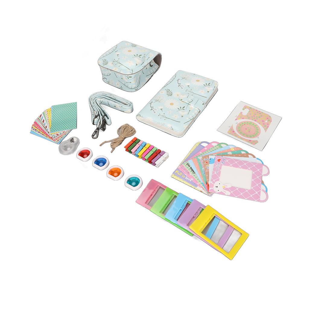 For Fujifilm Mini 11 Instant Camera Accessories Includes Camera Case Border Sticker Photo Frame and More Daisy Color