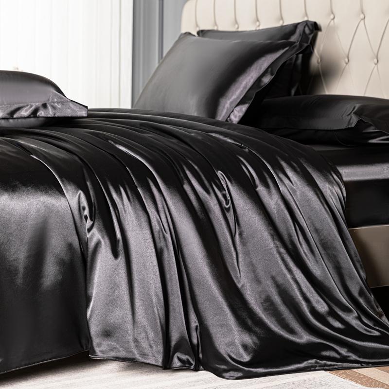 Домашняя кровать комплект простыней из четырех частей летняя шелковистая легкая прохладная простыня из трех частей пододеяльник постельное белье