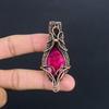 Ruby Pendant Gemstone Jewelry, 999 Copper Wire Wrapped Handmade Pendant, Latest Design Jewelry