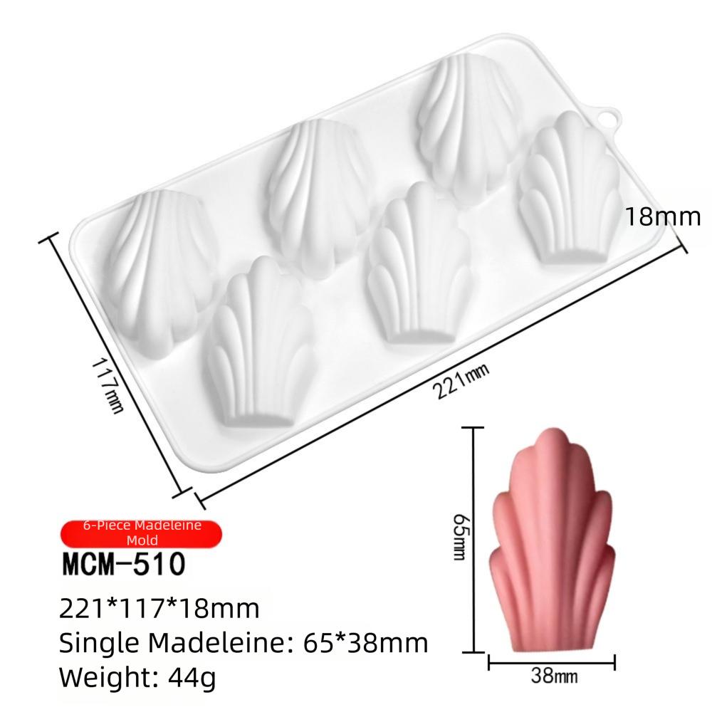 Silicone Material Baking Mold 6-Cavity Dessert Mold Easy Release Pudding Mold Bread Making