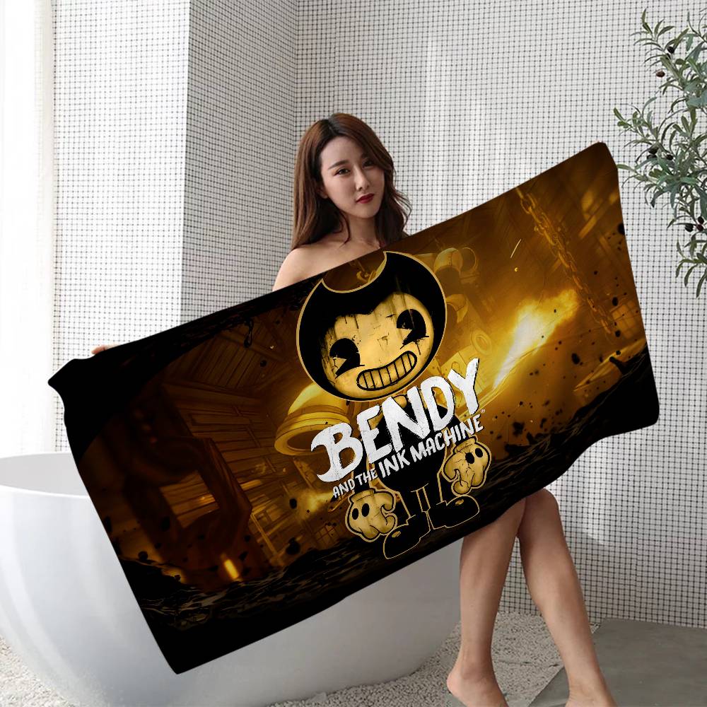 Horror Game B-Bendy And The Ink M-Machine Big Microfiber Beach Towels Quick Dry Towel Sand Beach Towels Pool Towel