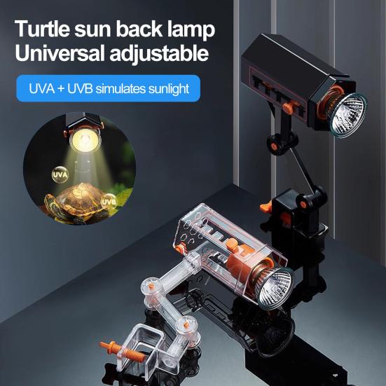 УФ-лампа для рептилий, регулируемый вращающийся на 360 градусов стержень с винтовым зажимом, регулируемый светильник для черепахи