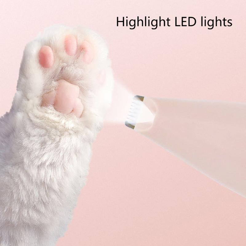 Cats Grooming Shaver with Light Low Noises USB Rechargeable Shaver Pet Hair Trimmers Set Dogs Cats