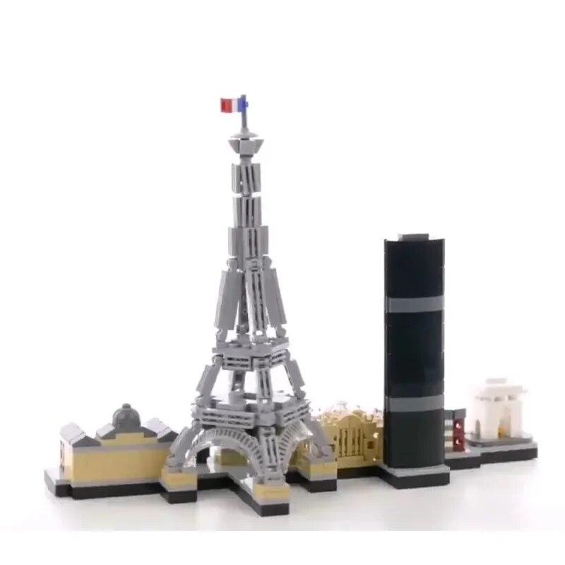 Строительный комплект серии Skyline Paris Architecture, совместимый с 21044 Эйфелевой башней, городские строительные блоки, модель, детские игрушки, подарки