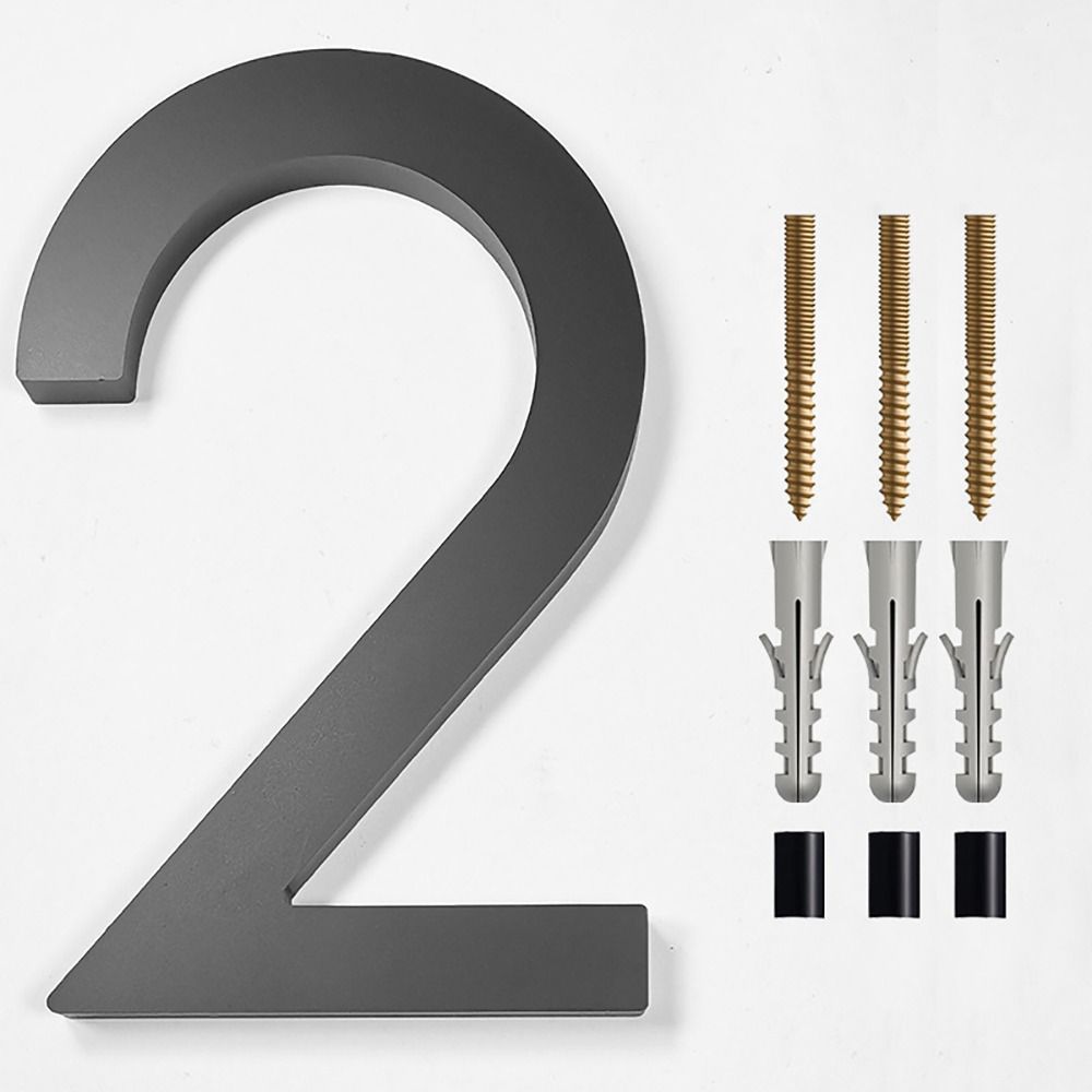 Letters 911 Visibility Signage Address Plaque Garden Door Modern House Numbers 6" Floating House Number Number with Nail Kit