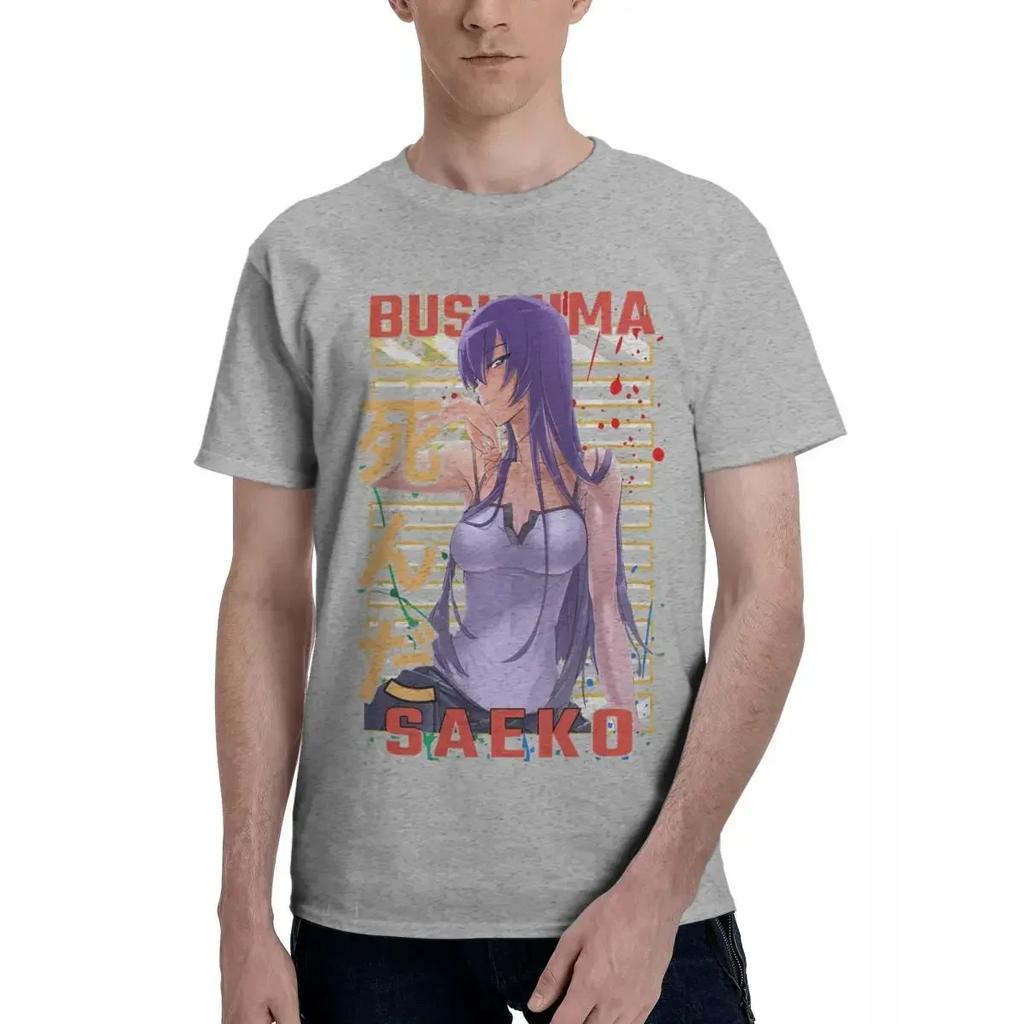 Highschool Of The Dead Saeko Anime 100 Cotton Casual Breathable Confortable Shirt Funny Ugus Tshirts Unisexs Tops