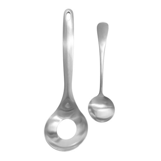 Meatball Maker for Shrimp Stainless Steel Spoon, Ergonomic Long Handle Manual Utensils, Non-Stick Spoon Oval Leak Design Kitchen Tool Meat And
