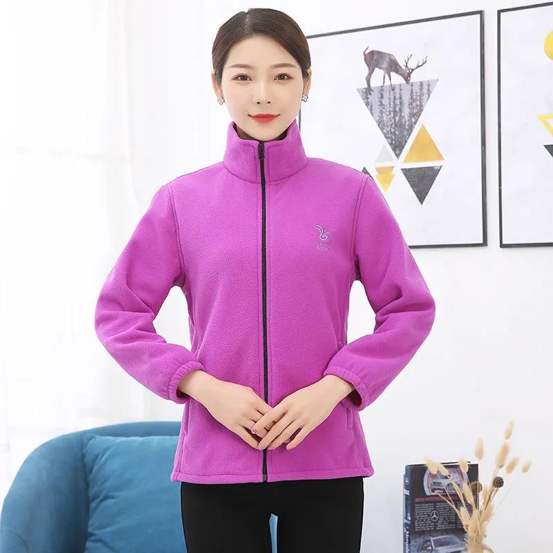 Зимняя женская флисовая куртка с воротником-стойкой, модная повседневная толстая теплая короткая куртка-кардиган, подходит для женщин