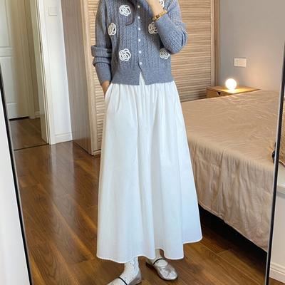 Женская повседневная драпирующаяся миди-юбка с высокой талией, стройнящая, с карманами - Юбка-зонт в стиле Ямамото, артистичная, минималистичная и универсальная