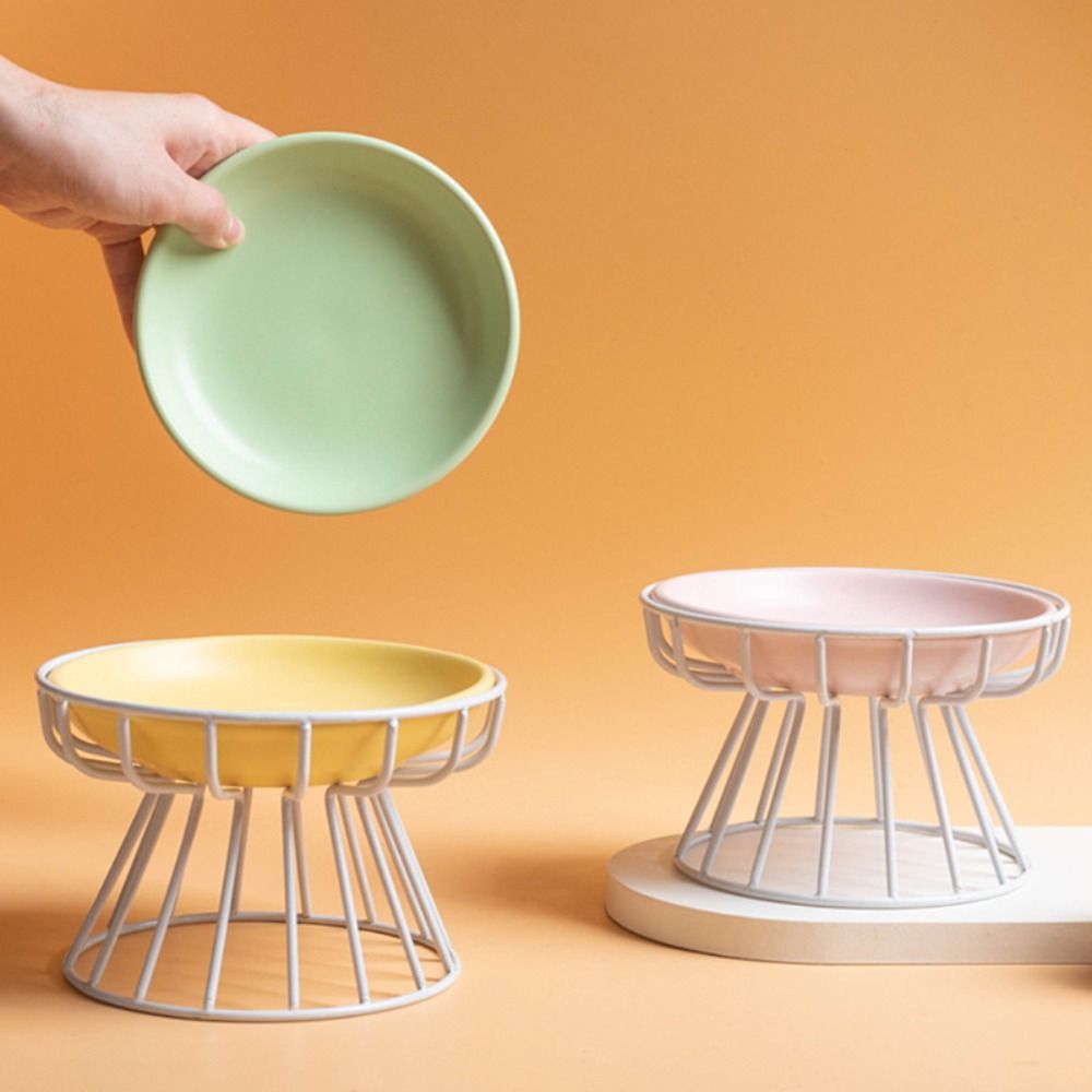 Миска для лакомств для питомцев Миска для питомцев Керамическая приподнятая поилка для собак и кошек Моющаяся миска для кормления питомцев Собака Кошка